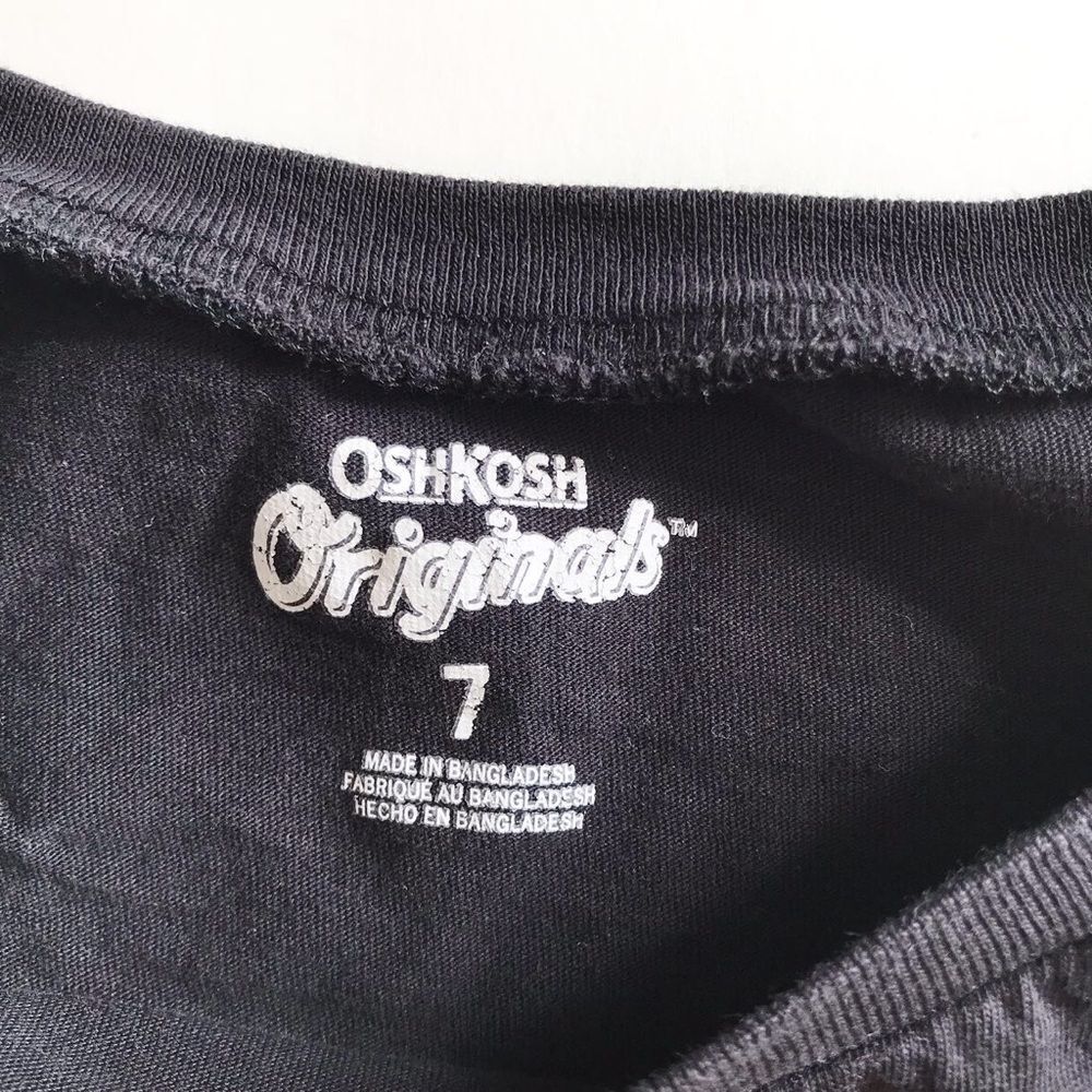 OshKosh Girls Halloween BOOOTIFUL Ghost Black Long Sleeve Shirt Size 7 - Picture 5 of 6